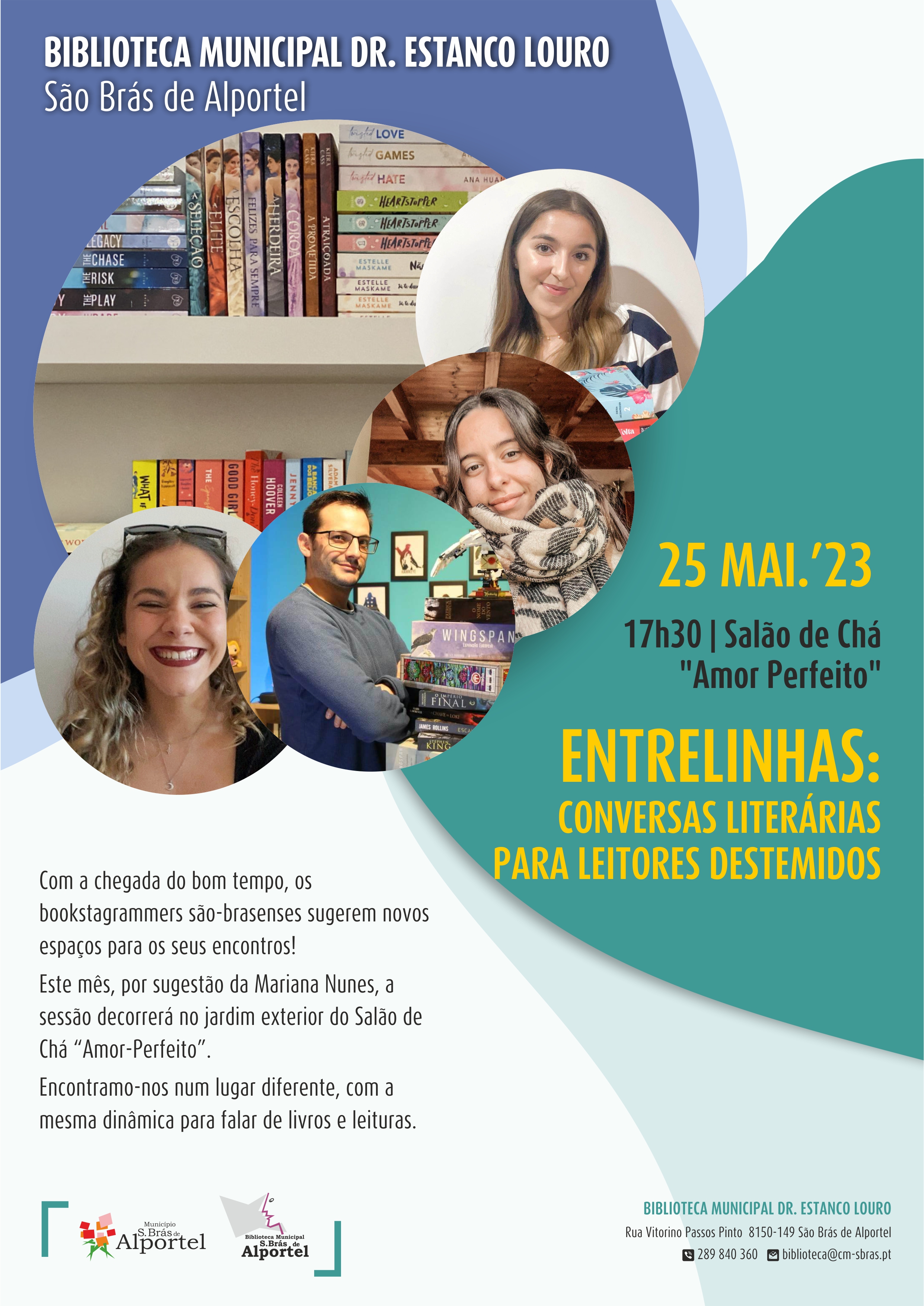 25 maio cartaz Entrelinhas conversas literárias para leitores destemidos